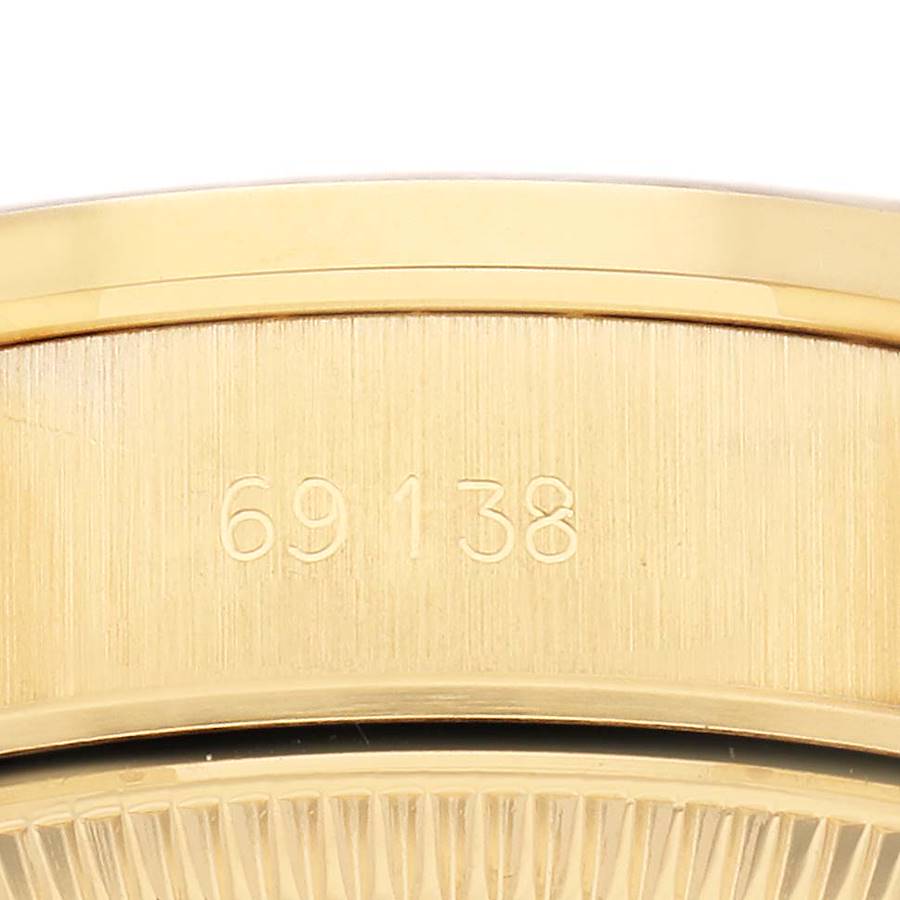 Rolex President Datejust Yellow Gold Diamond Ladies Watch 69138