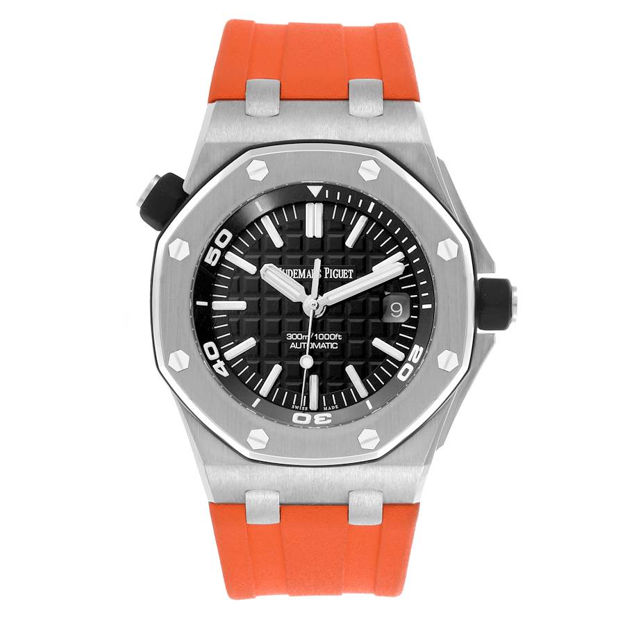 Audemars Piguet Royal Oak Offshore Diver Black Dial Steel Mens Watch 15710ST