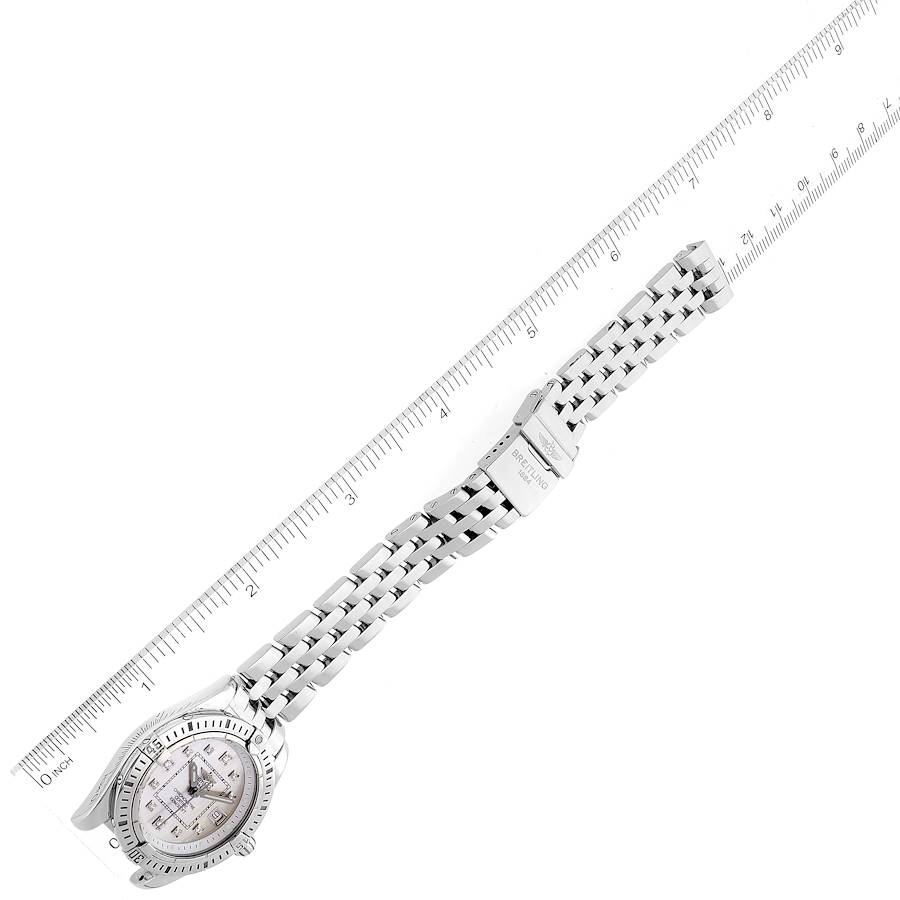 Breitling Cockpit Mother of Pearl Diamond Steel Ladies Watch A71356