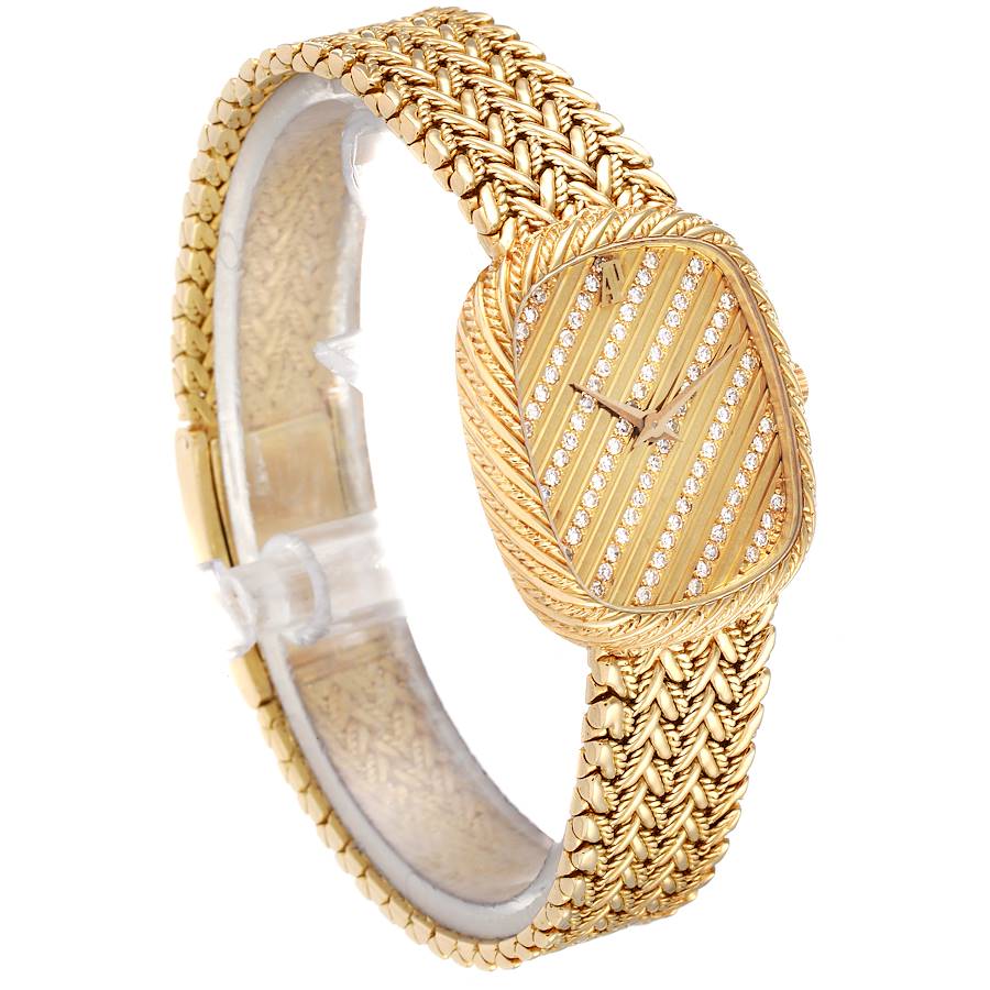 Audemars Piguet 18k Yellow Gold Diamond Dial Cocktail Ladies Watch