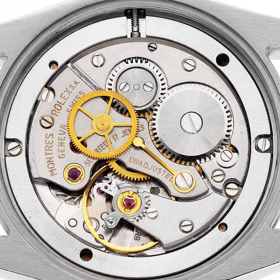 Rolex OysterDate Precision Silver Dial Vintage Steel Mens Watch 6694
