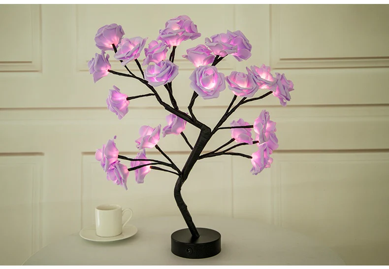 Rose Flower Lamp USB Battery