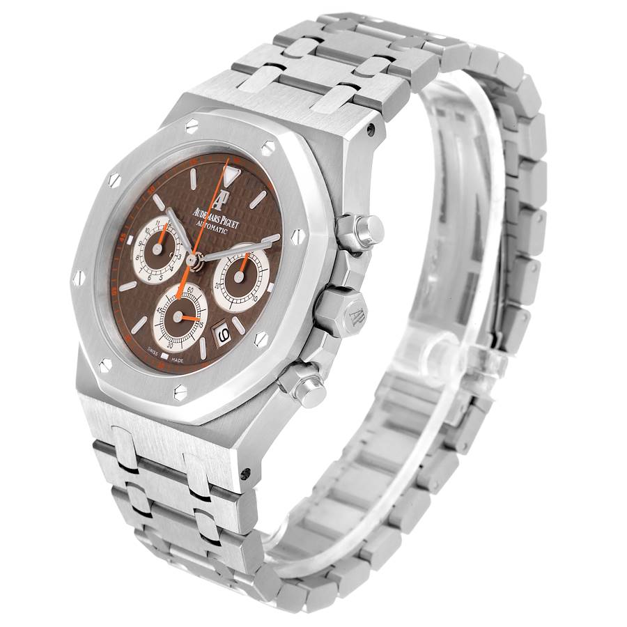 Audemars Piguet Royal Oak Brown Dial Steel Mens Watch 26300ST