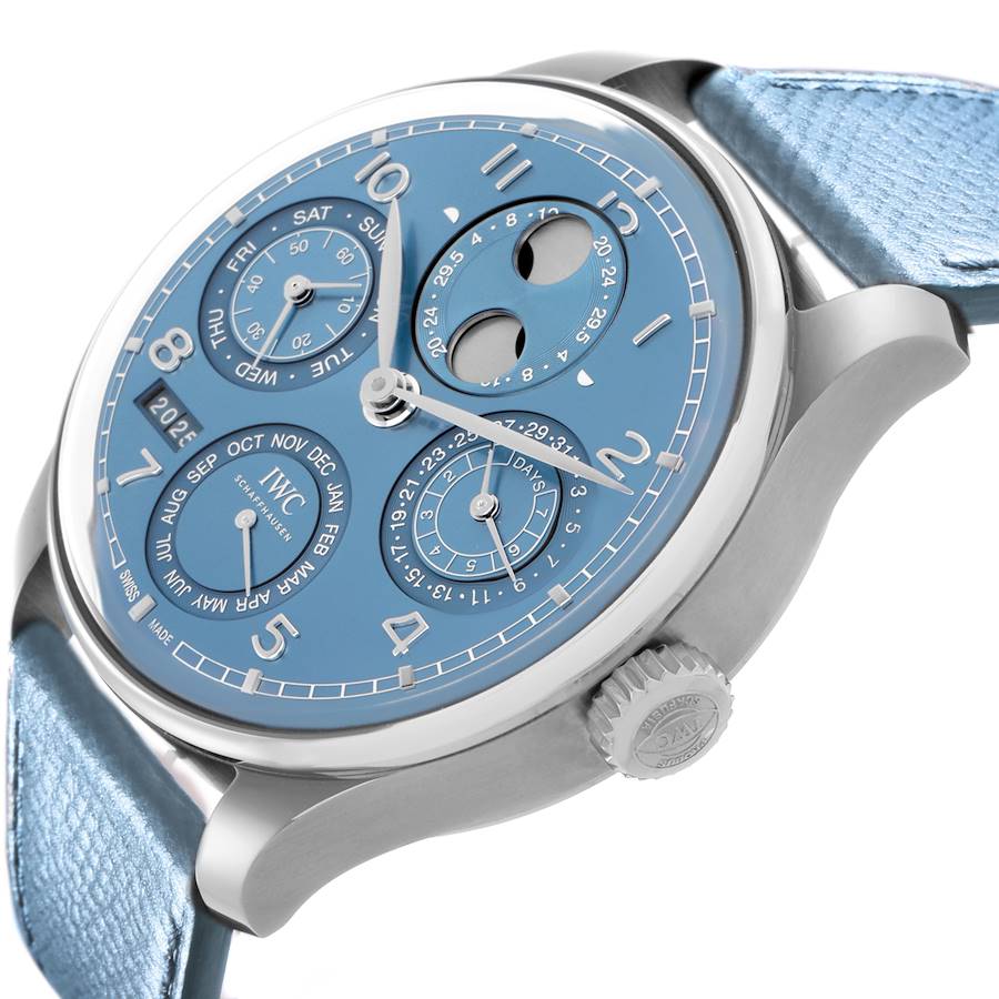 IWC Portuguese Perpetual Calendar White Gold Mens Watch IW503703