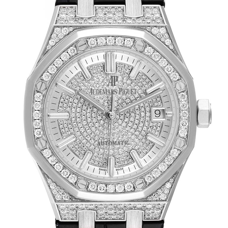 Audemars Piguet Royal Oak White Gold Diamond Mens Watch 15452BC