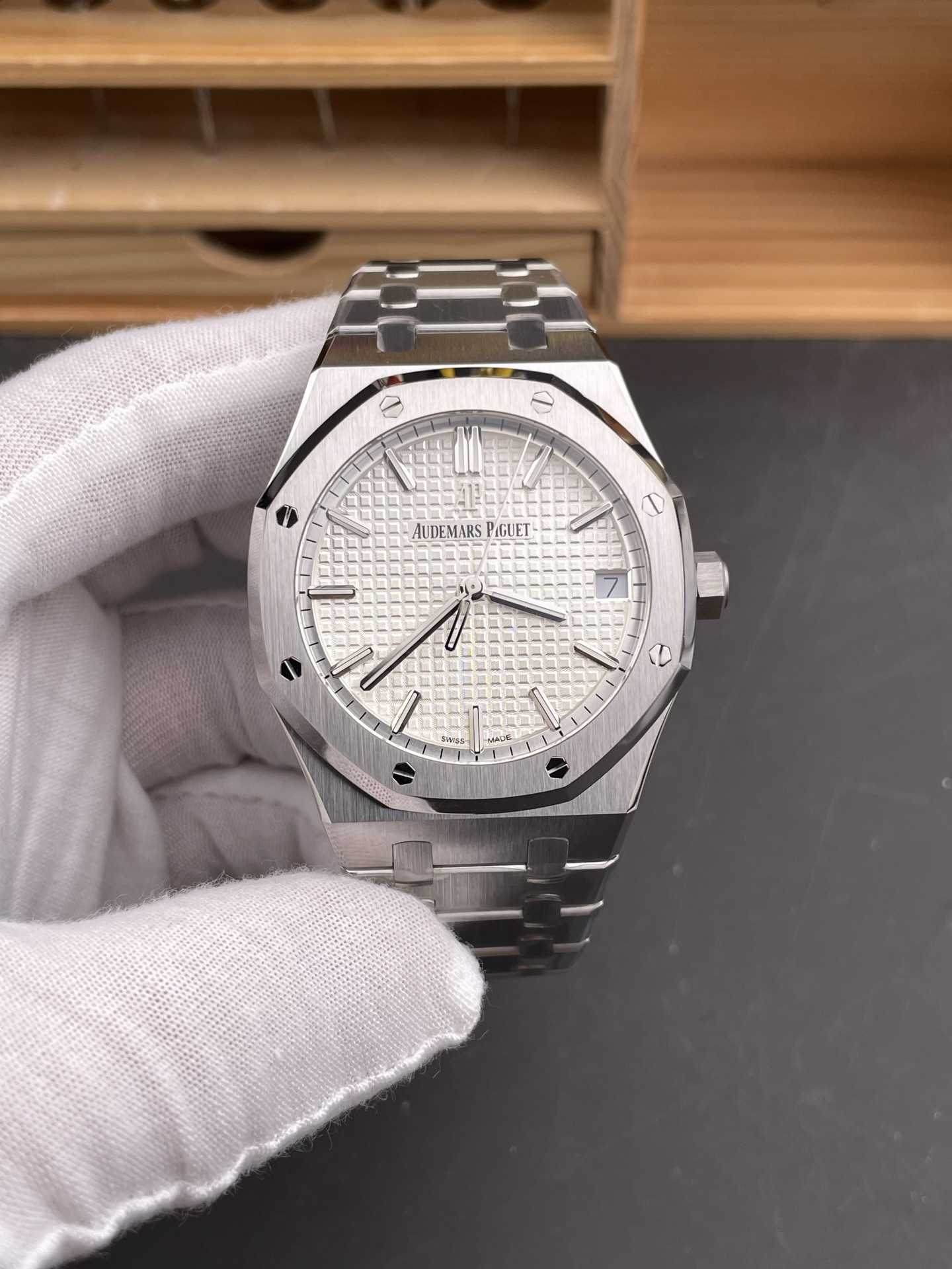 Royal Oak 15500 White Dial V2