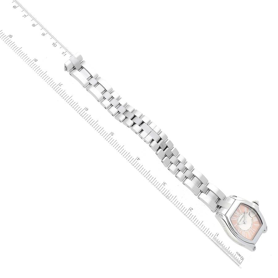 Cartier Roadster Coral Dial Limited Edition Steel Ladies Watch W62054V3