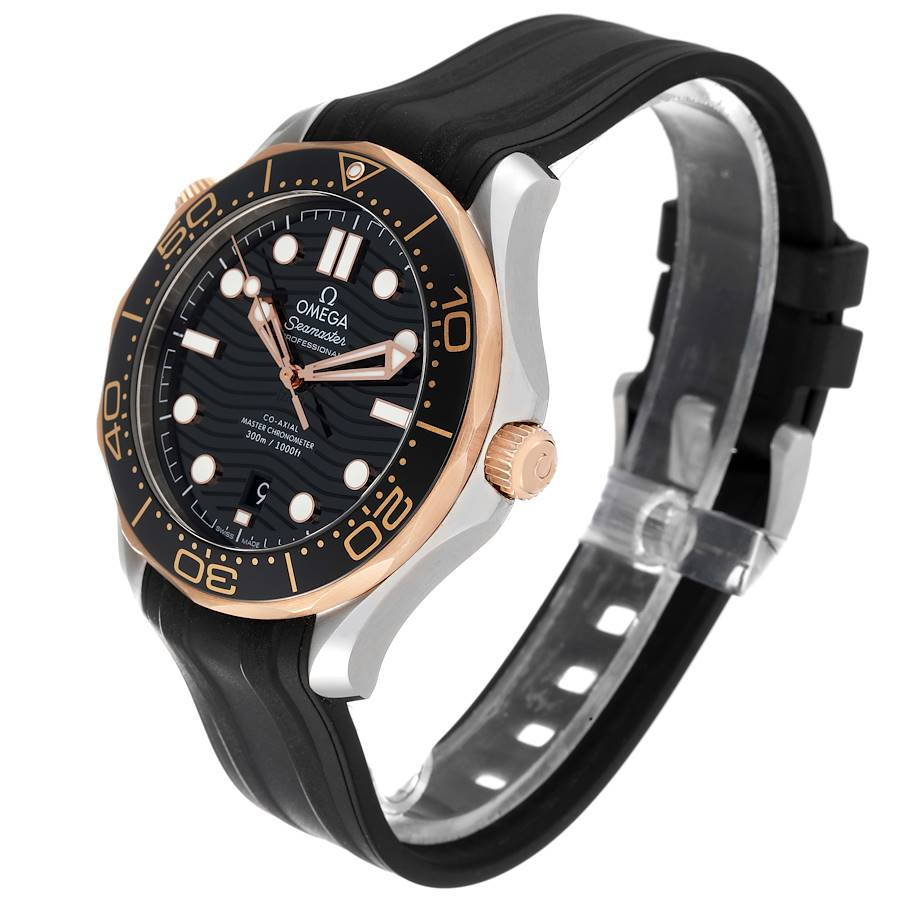 Omega Seamaster Diver Steel Rose Gold Mens Watch 210.22.42.20.01.002