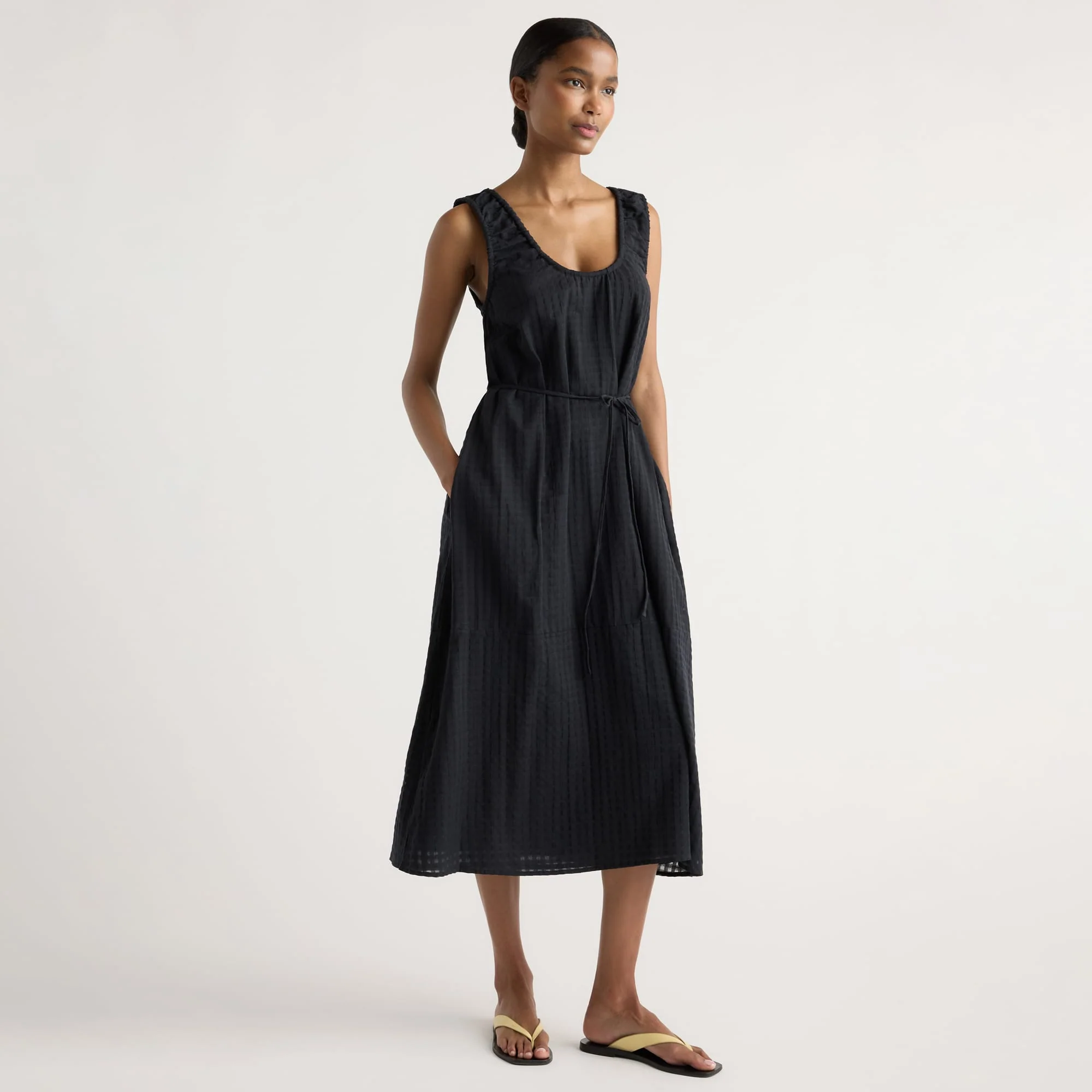 Imogen Organic Cotton U-Neck Gingham Dress