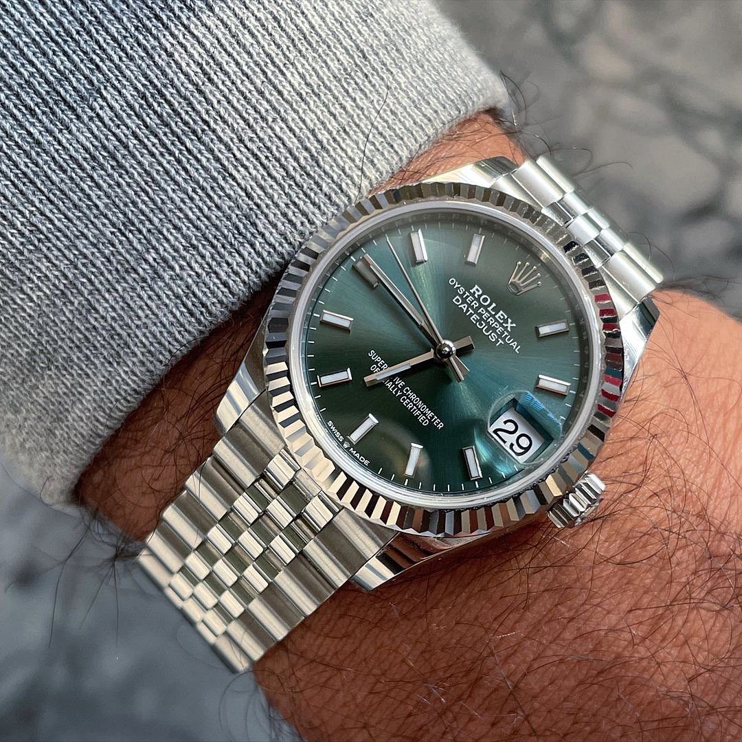 Rolex Datejust 41 Mint Green Dial Steel & White Gold m126334-0028