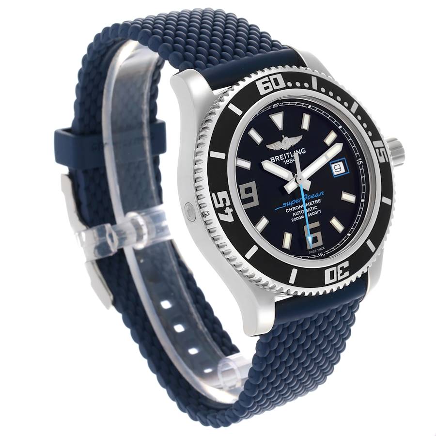 Breitling Aeromarine Superocean 44 Blue Hand Steel Mens Watch A17391