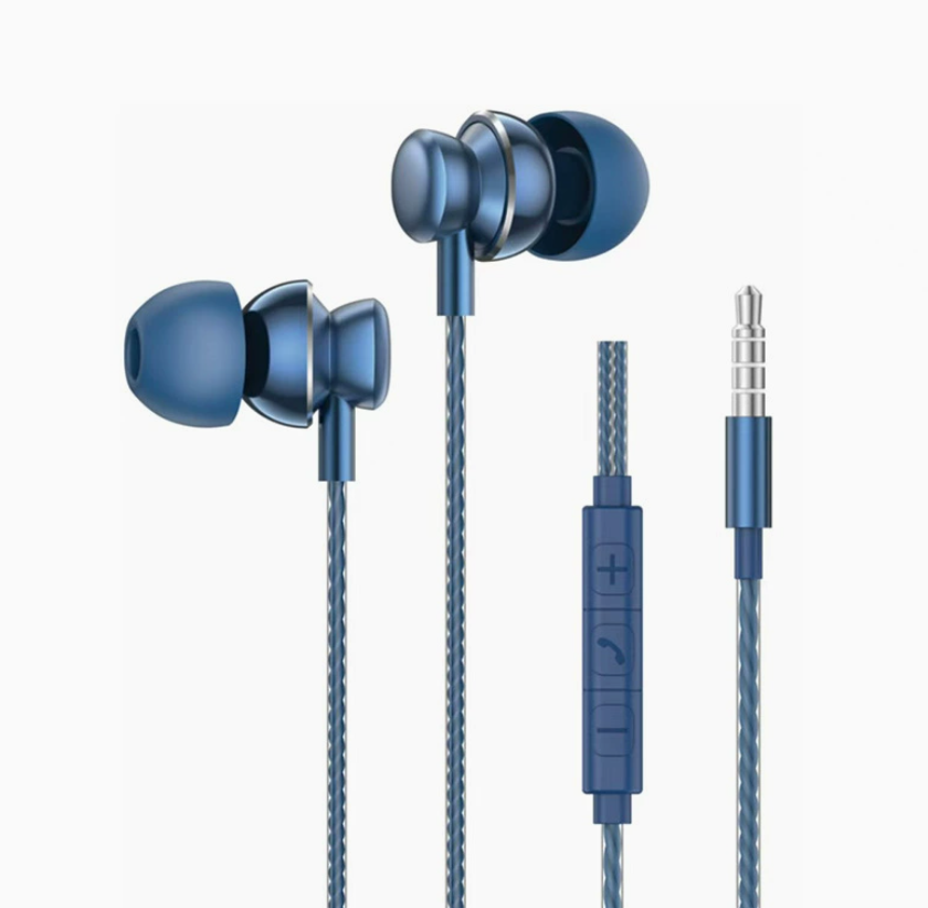 Metallic Deep Bass Wired Earphones (3.5mm Jack)