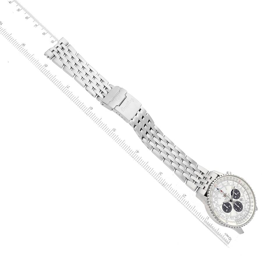 Breitling Navitimer 50th Anniversary Silver Dial Mens Watch A41322