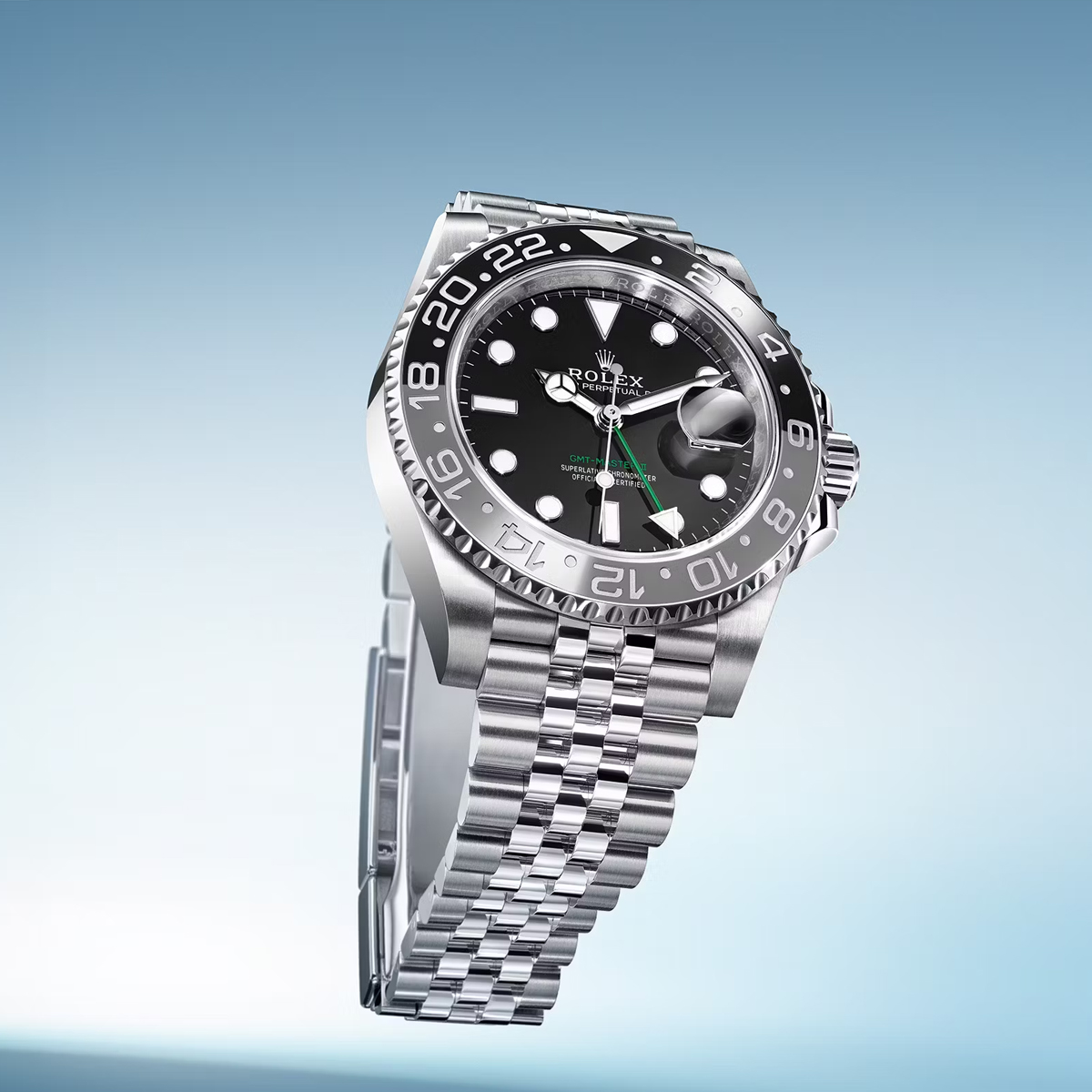 Rolex GMT-Master II 40mm Stainless Steel Black Dial with Grey-Black Bezel Oyster/Jubilee Bracelet (Ref. 126710GRNR-0003/0004) 2024 Latest Release "Bruce Wayne"