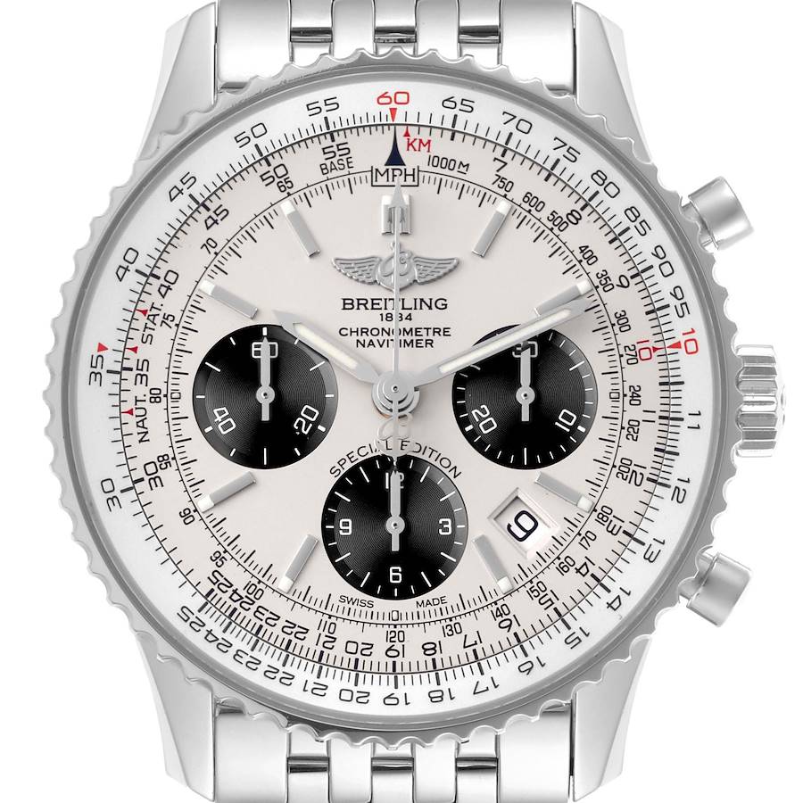 Breitling Navitimer 01 Panda Dial Steel Mens Watch AB0120