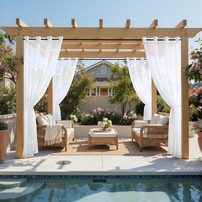 White Outdoor Curtain