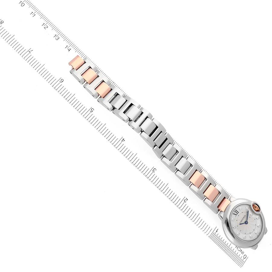 Cartier Ballon Bleu Steel Rose Gold Diamond Dial Ladies Watch WE902030