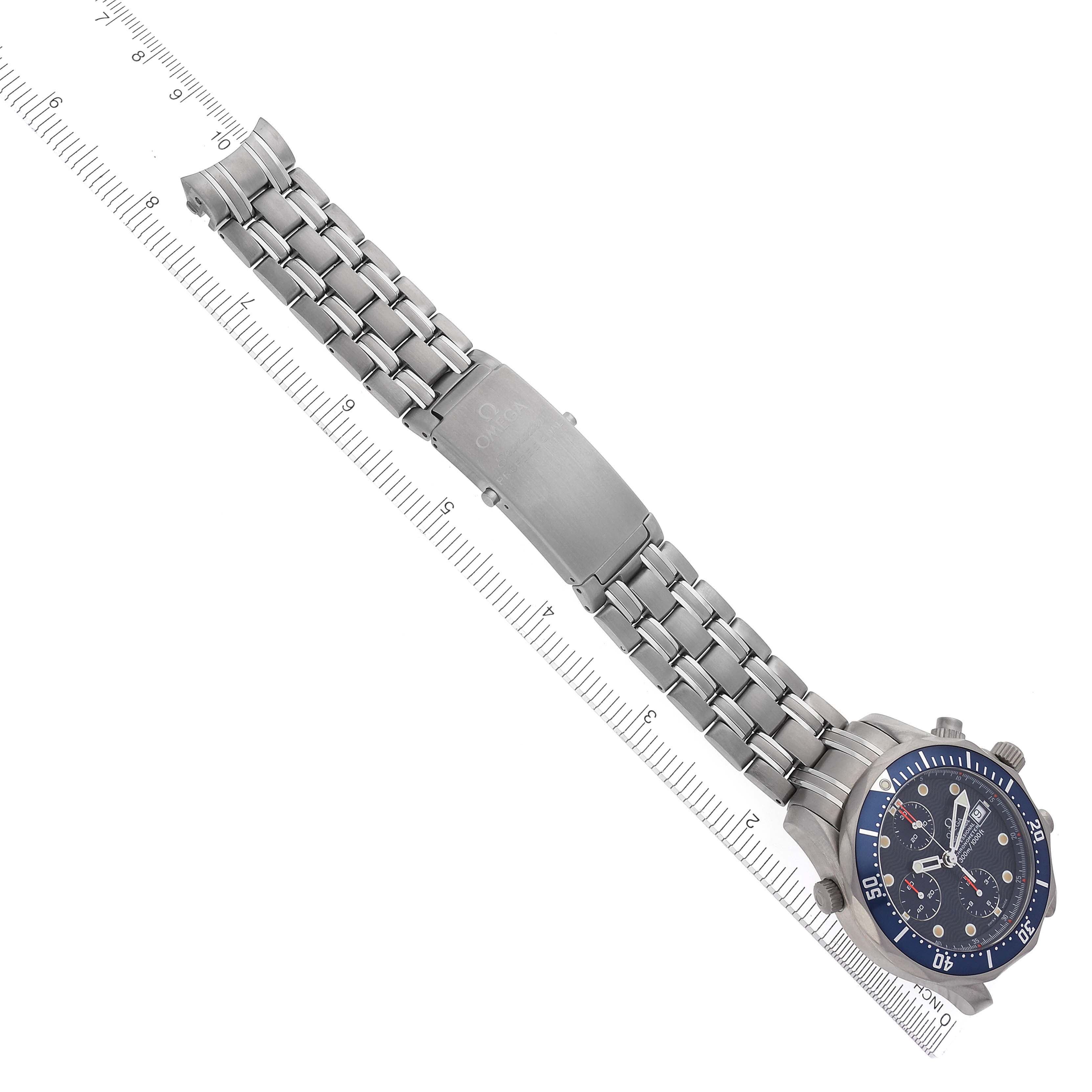 Omega Seamaster Diver Chrono Blue Dial Titanium Mens Watch 41.5 MM 2298.80.00