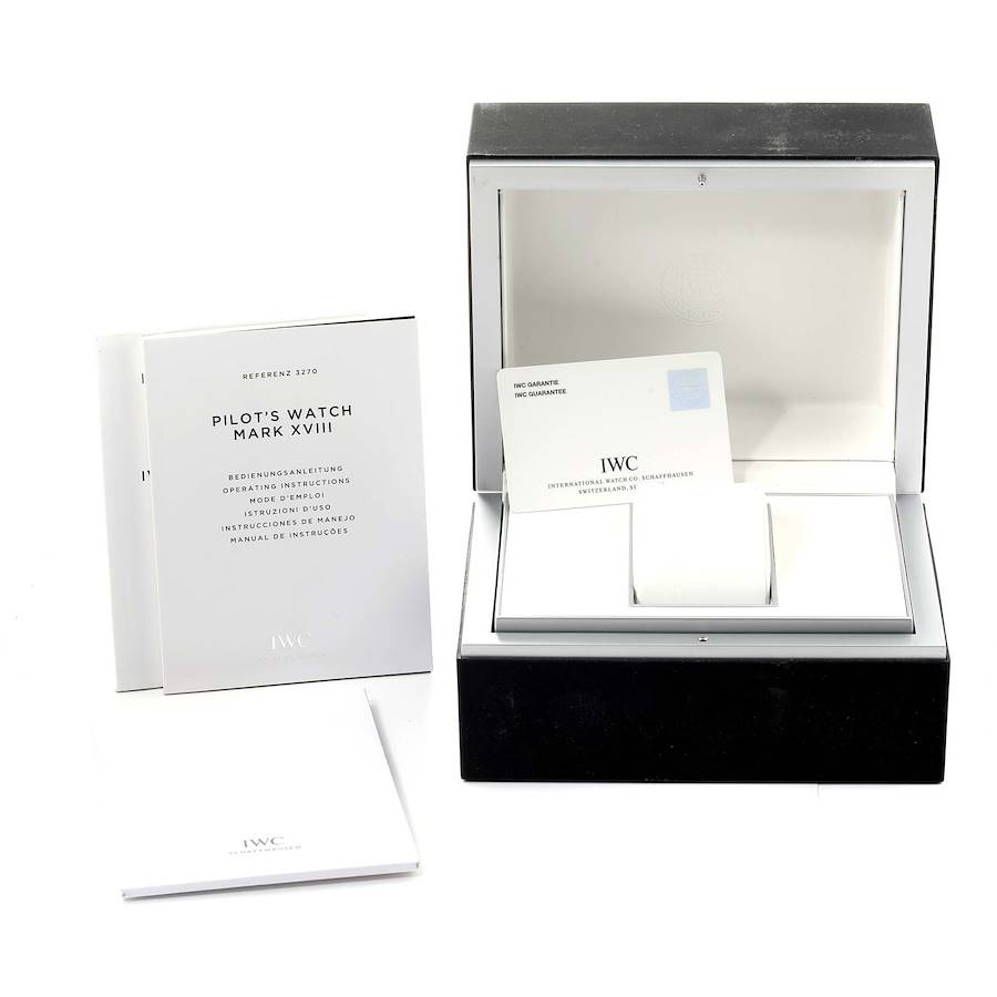 IWC Pilot Mark XVIII Black Dial Automatic Steel Mens Watch IW327007