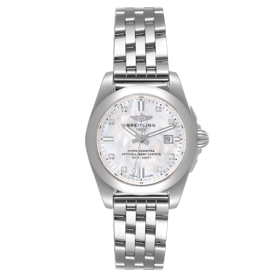 Breitling Galactic 29mm Mother of Pearl Diamond Dial Steel Ladies Watch W72348