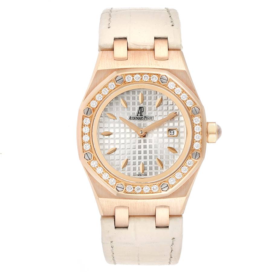 Audemars Piguet Royal Oak 33mm Rose Gold Diamond Ladies Watch 67621OR