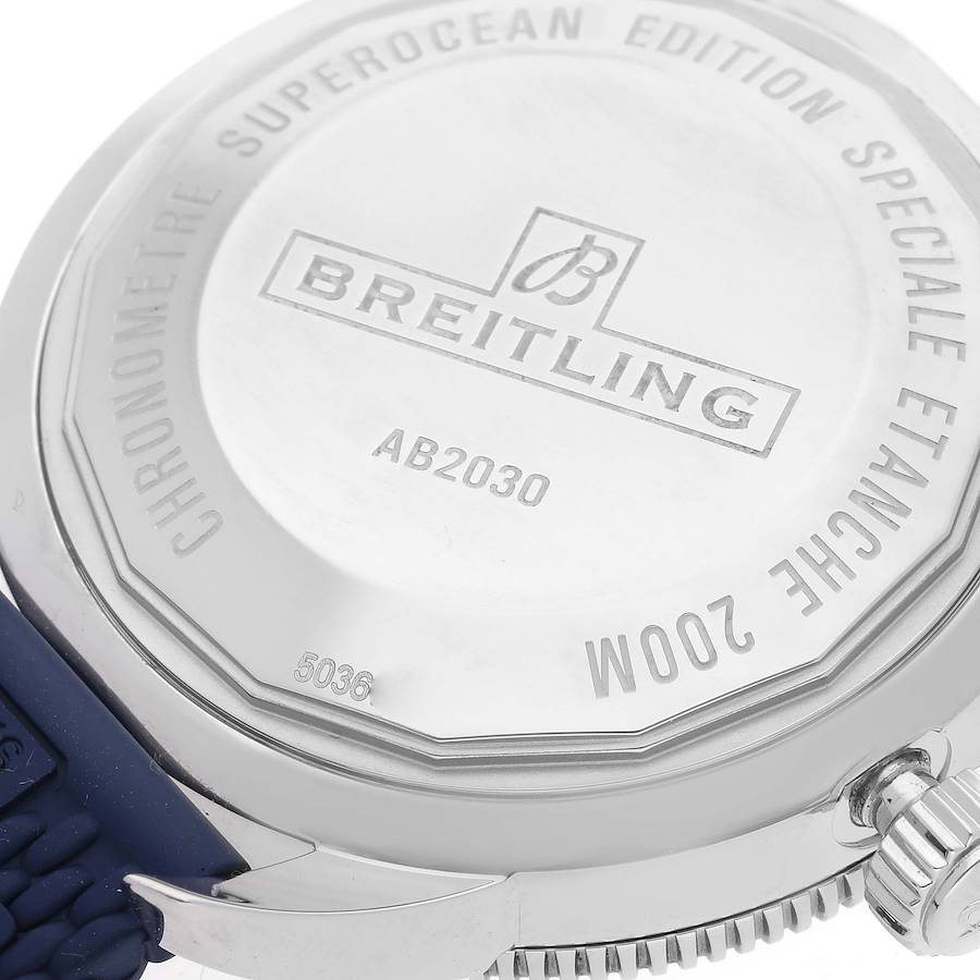 Breitling Superocean Heritage B20 44 Blue Dial Bezel Mens Watch AB2030