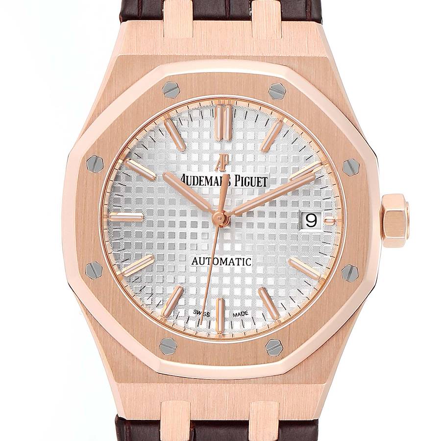 Audemars Piguet Royal Oak 37mm Midsize Rose Gold Mens Watch 15450OR
