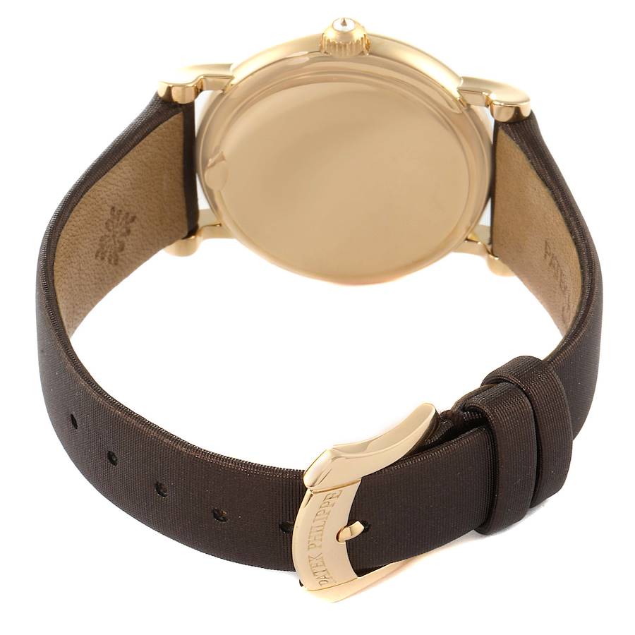 Patek Philippe Calatrava Yellow Gold Bronze Diamond Dial Ladies Watch 4858