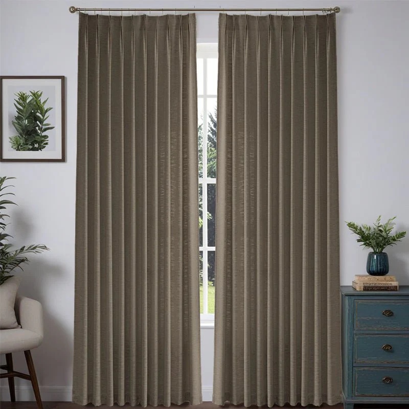 Custom Heavyweight Linen Drape Pleated - 36 Colors
