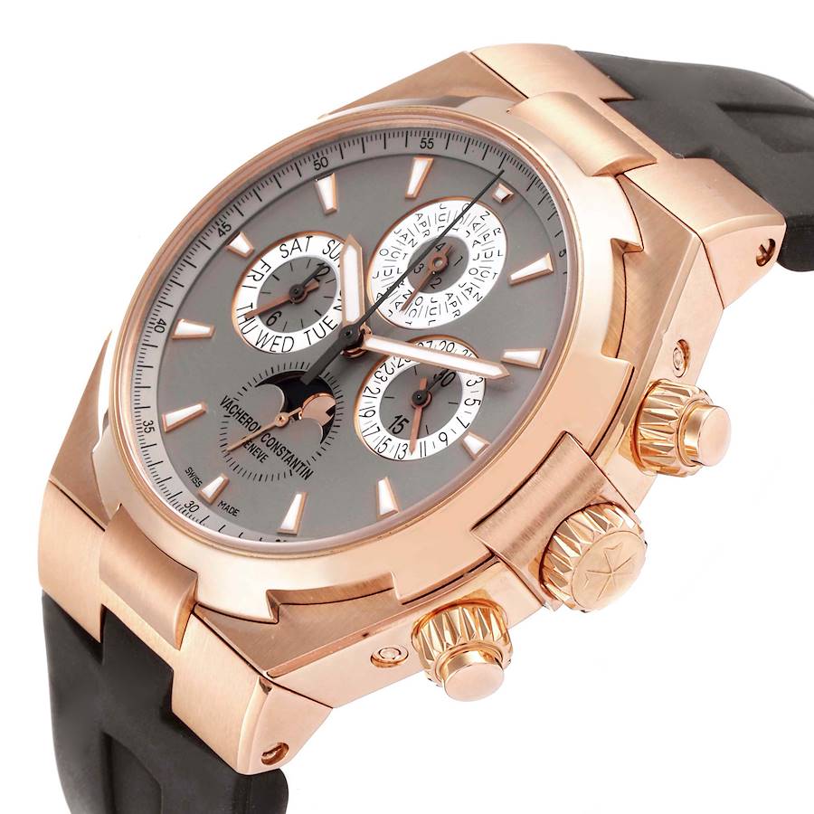 Vacheron Constantin Overseas Perpetual Calendar Rose Gold Mens Watch 49020