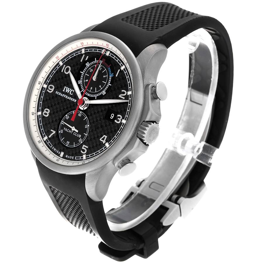 IWC Portuguese Yacht Club Carbon Dial Titanium Mens Watch IW390212