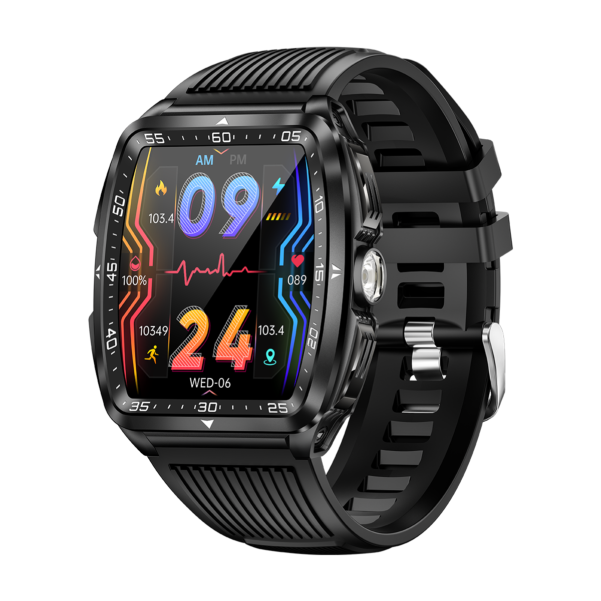 Smartwatch 5ATM Waterproof 100+ Sports Modes Heart Rate Monitoring Men Smart Watch