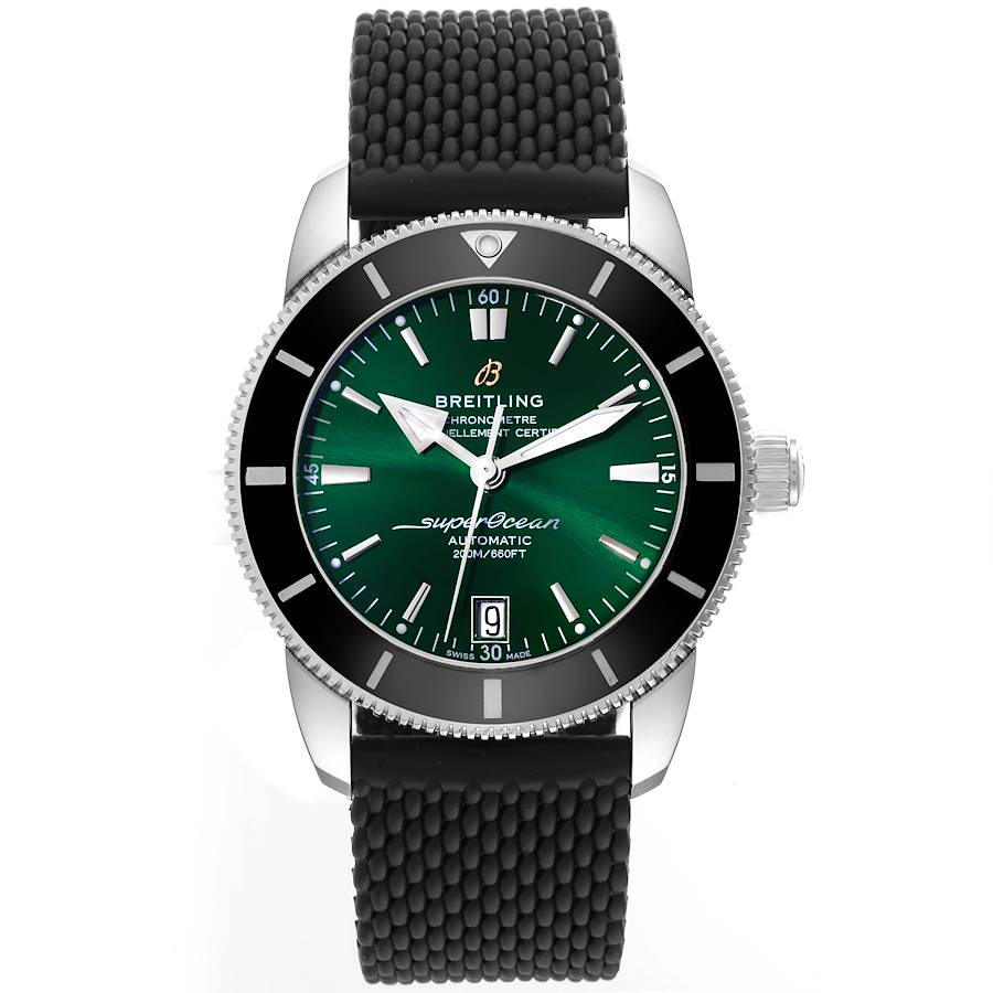 Breitling Superocean Heritage II 42 Green Dial Steel Mens Watch AB2010