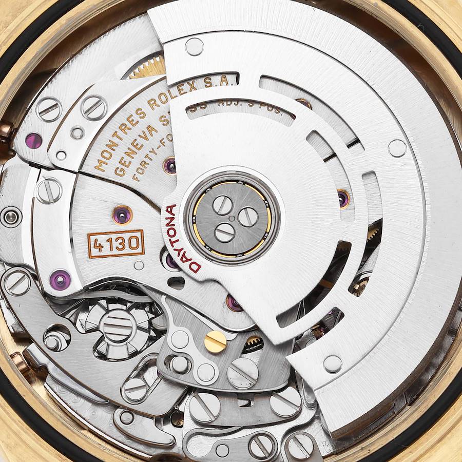 Rolex Daytona Yellow Gold Mother Of Pearl Diamond Dial Mens Watch 116518