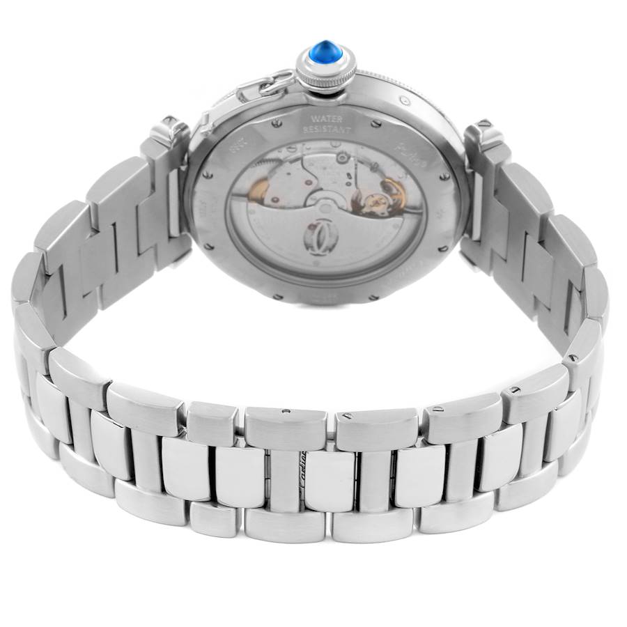 Cartier Pasha Power Reserve Silver Dial Steel Mens Watch W31037H3