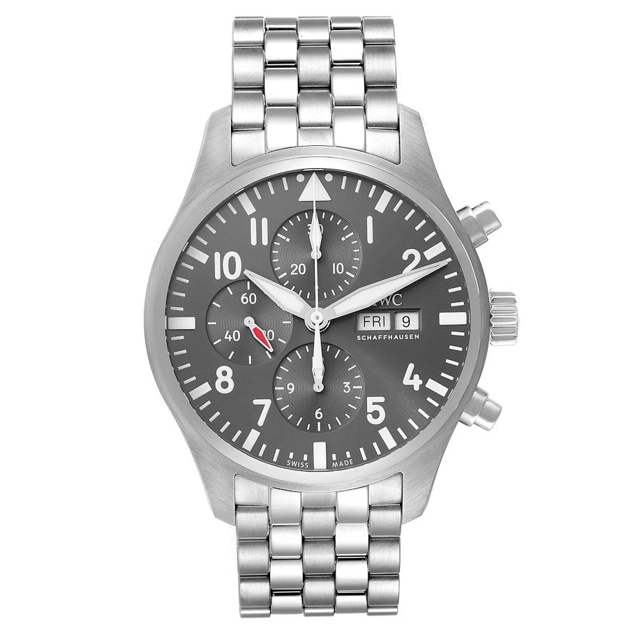 IWC Pilot Spitfire Automatic Chronograph Steel 43mm Mens Watch IW377719