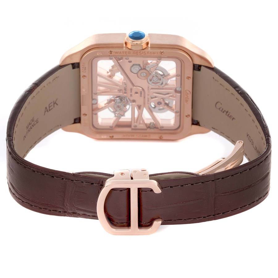 Cartier Santos Dumont Skeleton Dial Rose Gold Watch W2020057