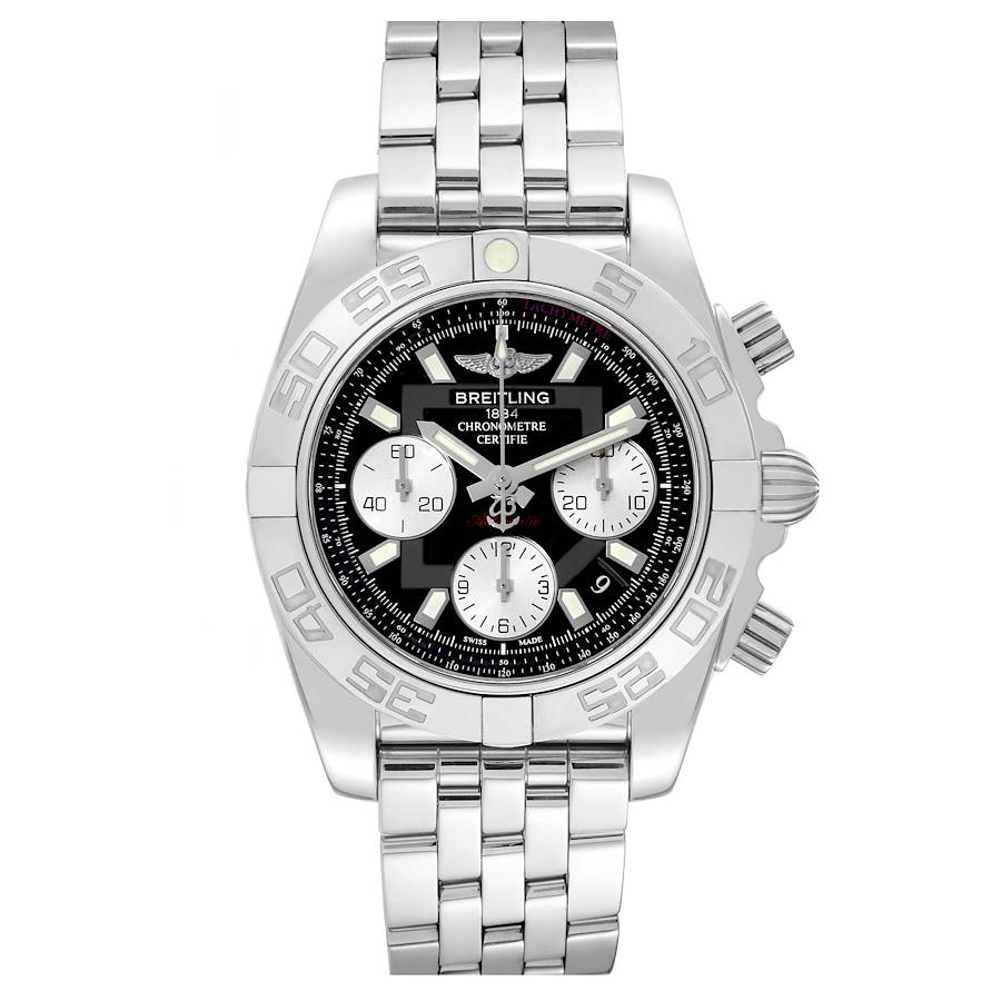 Breitling Chronomat Evolution 41 Black Dial Steel Mens Watch AB0140