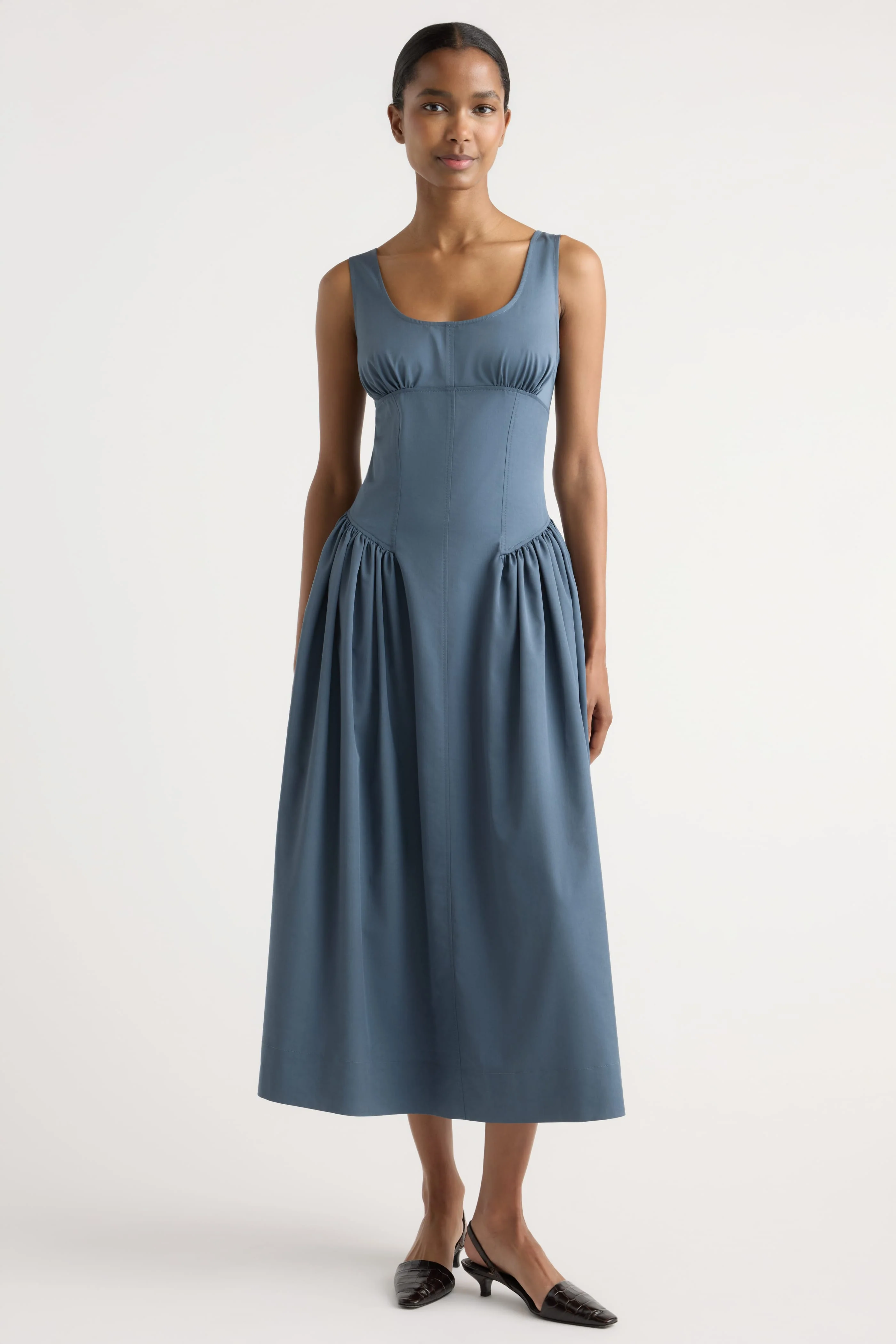 Nadiyah Bustier Shirred A-Line Dress