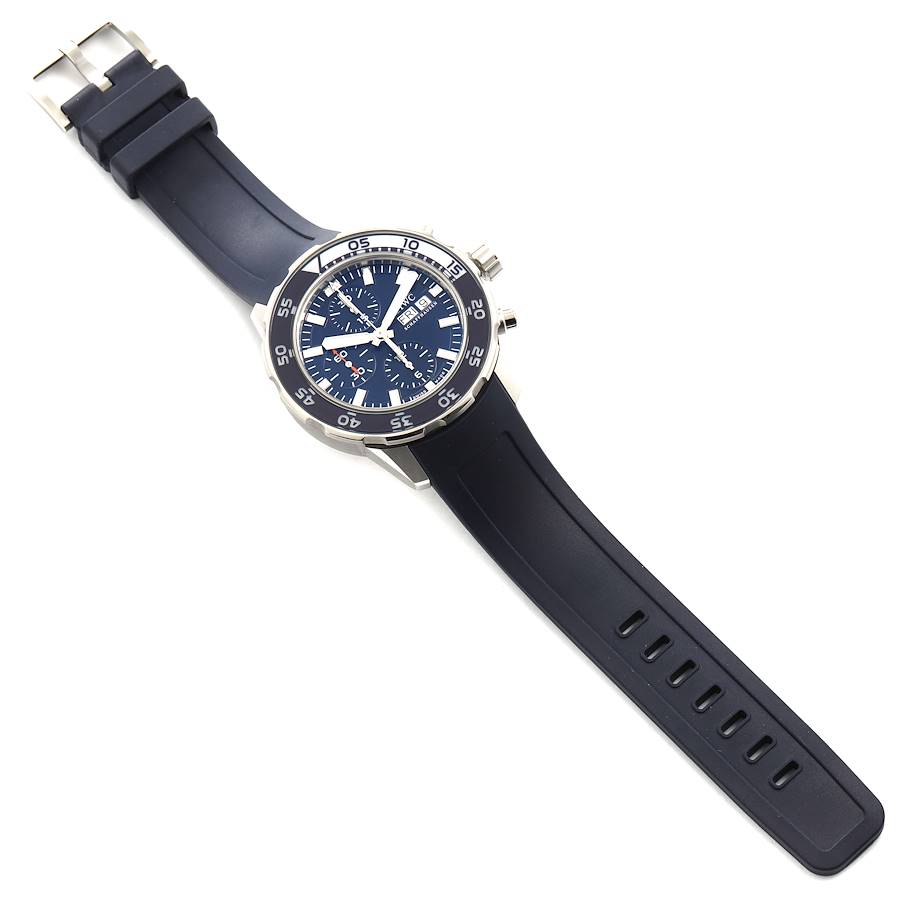 IWC Aquatimer Automatic Chrono Day Date Blue Strap Watch IW376711