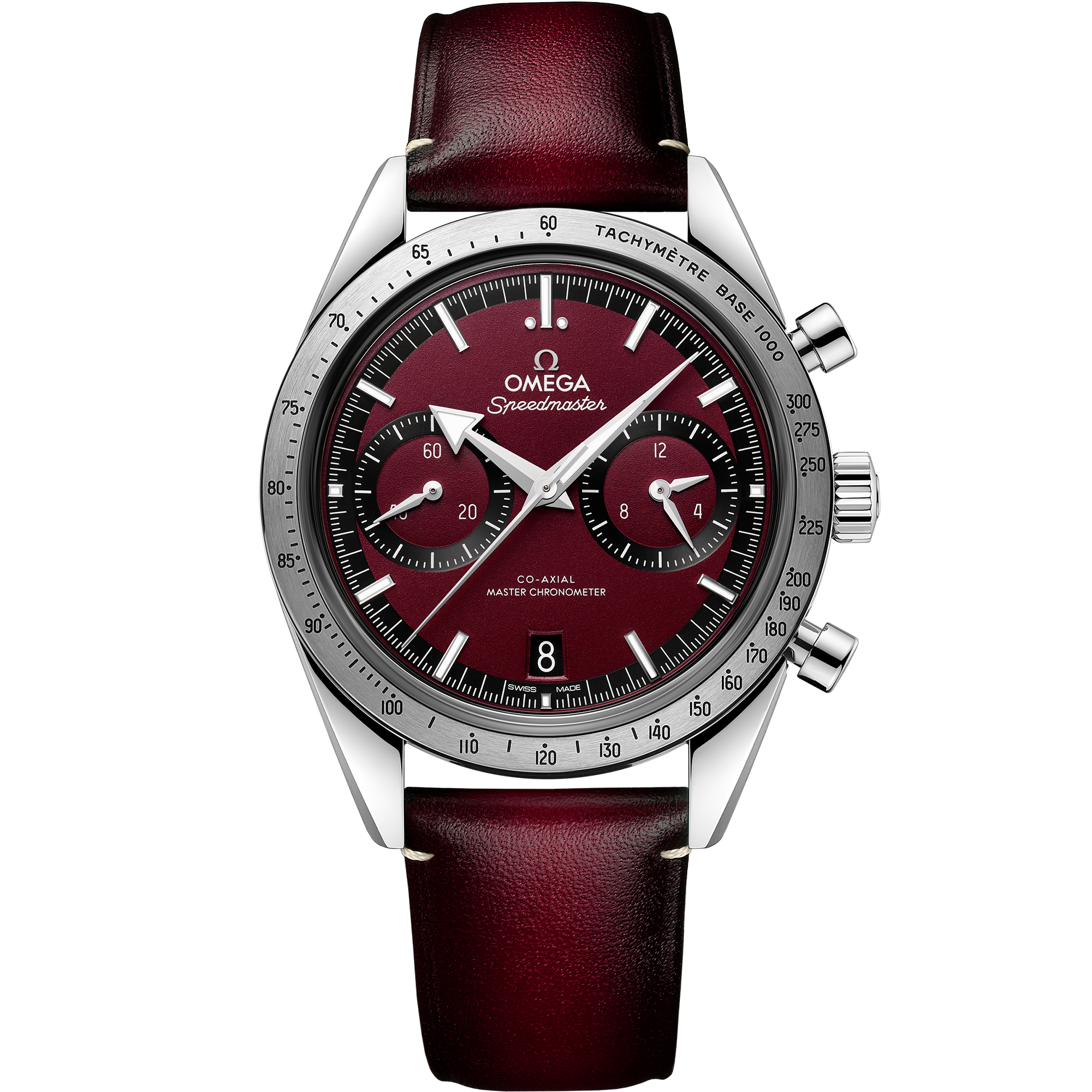 Speedmaster '57 40.5 mm, steel on leather strap 332.10.41.51.03.001