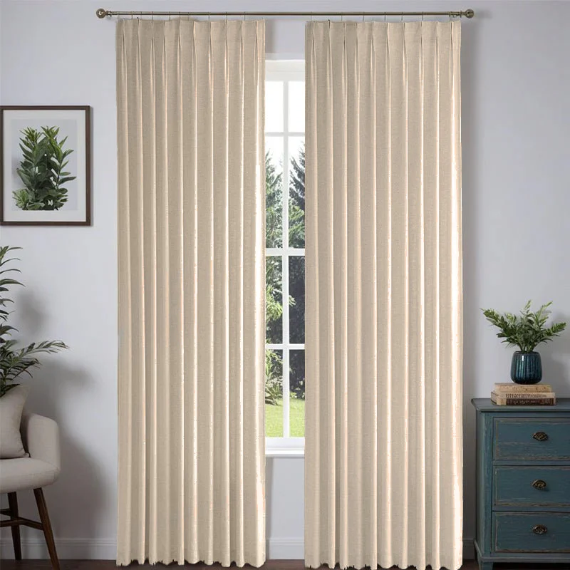 Custom Heavyweight Linen Drape - Pleated