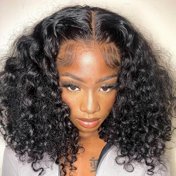 Megalook Bogo Free Thin V Part Wig Bob Human Hair Wigs Without Leave Out 100% Human