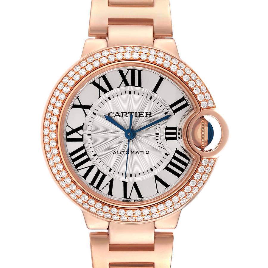 Cartier Ballon Bleu Rose Gold Diamond Ladies Watch WE902064