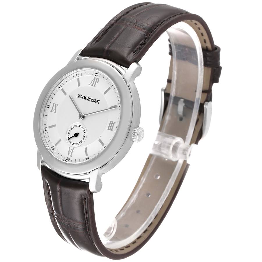 Audemars Piguet Jules 18k White Gold Silver Dial Mens Watch 15056BC