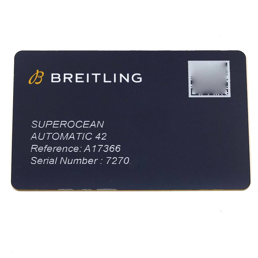 Breitling Superocean 42 Black Dial Steel Mens Watch A17366