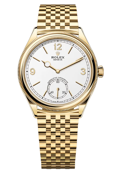 2025 NEW Rolex 1908 Yellow Gold White Dial Settimo Bracelet - 52508