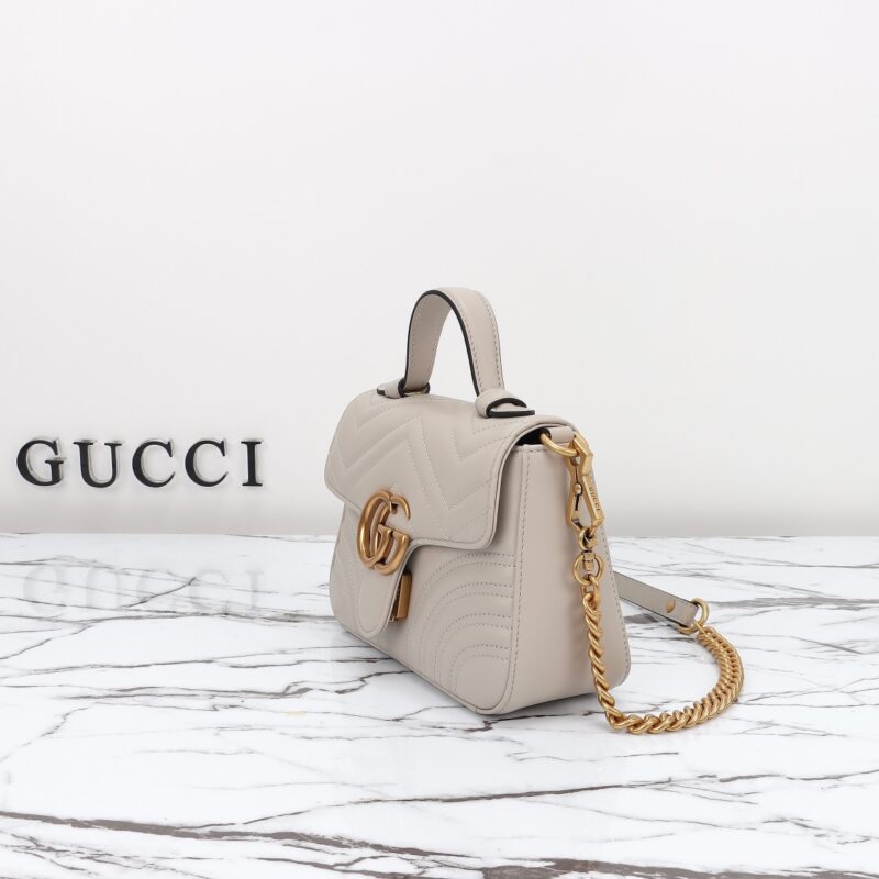 Replica Gucci GG Marmont Top Handle Beige