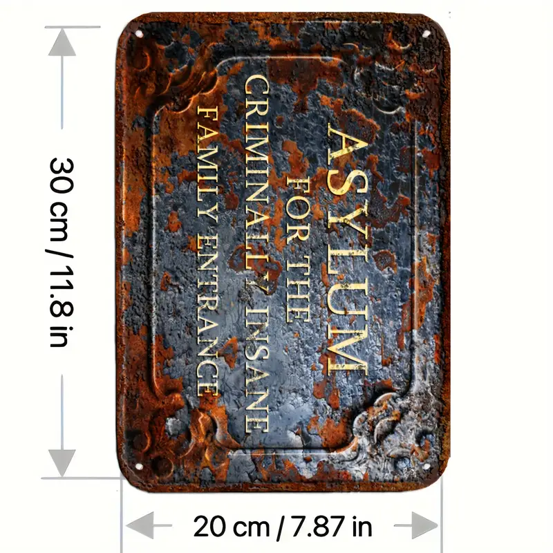 Sheltered Entrance, Fun Vintage Close iron Sign