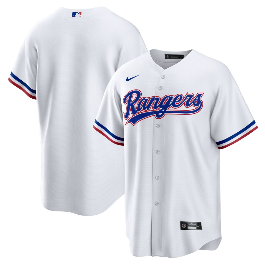 Texas Rangers Home Blank Jersey White